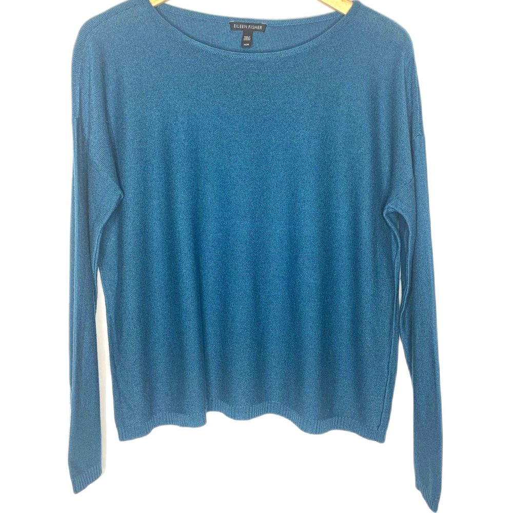 Elieen Fisher Tencel Lyocell Merino Wool Long Sleeve‎ Sweater Medium
